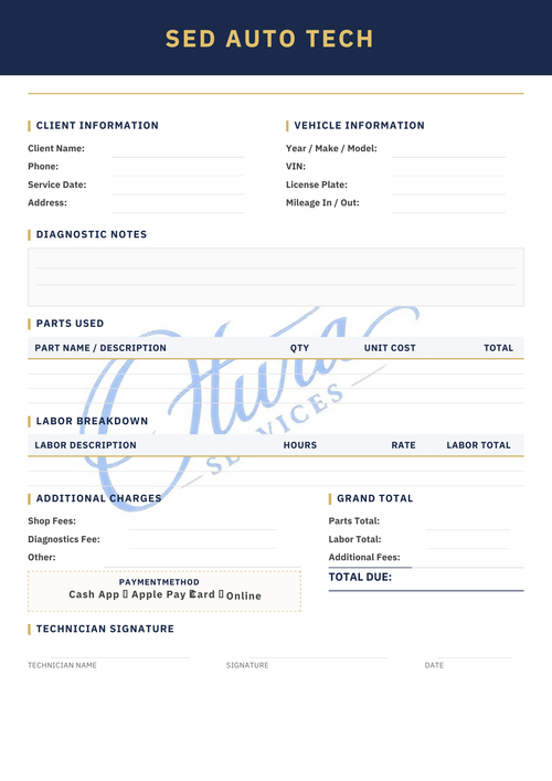 Auto Mechanic Estimate & Repair Proposal Service